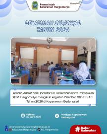 JURNALIS, ADMIN DAN OPERATOR SID HARGOMULYO IKUTI PELATIHAN SID 